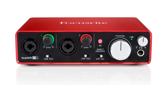 focusrite scarlett 2i2 midi