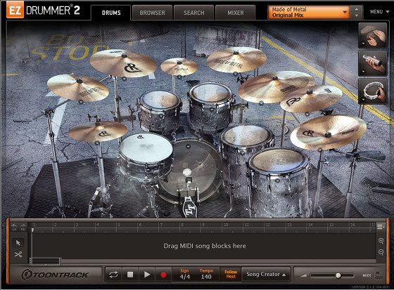 ez drumer song creator with guitar