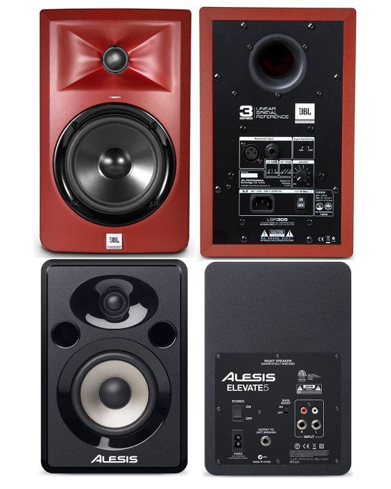 JBL LSR305 Studio Monitors vs Alesis Elevate 5 